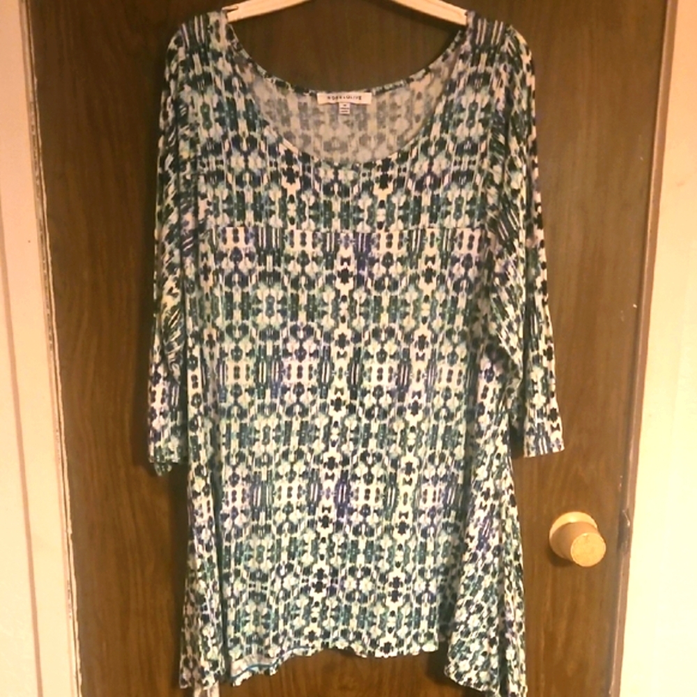 EUC Anthro Rose&Olive Top
